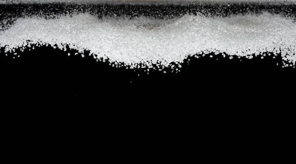 Pure Refined Sugar Cubo Voando Explosão Branco Cristal Açúcar Mosca — Fotografia de Stock