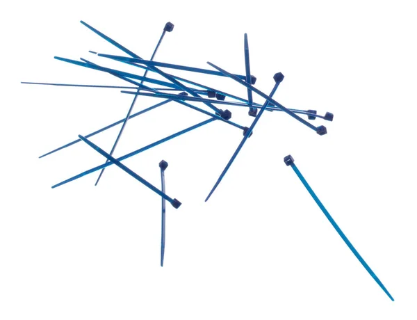 Kunststoff Kabelbinder Blau Kabel Zusammenzuhalten Oder Dinge Für Elektriker Wartung — Stockfoto