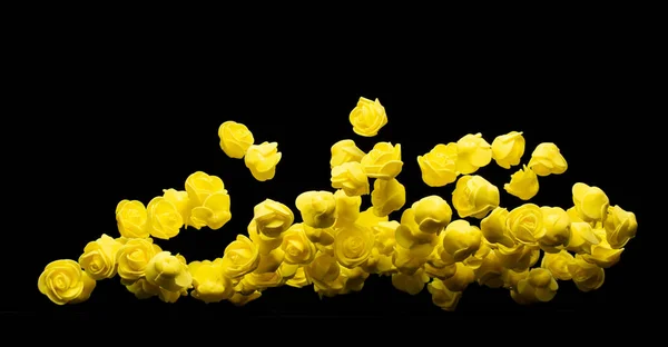 Gele Kleine Rose Flower Explosie Omhoog Veel Piepschuim Rozen Aanwezig — Stockfoto