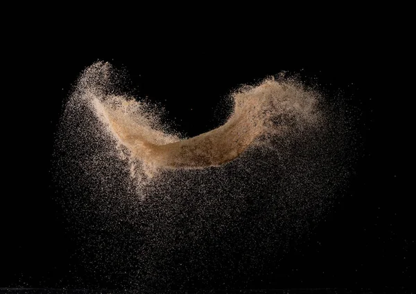 Přirozený Výbuch Písku Vlna Zrnitého Zrna Částic Exploduje Abstraktní Mraky — Stock fotografie