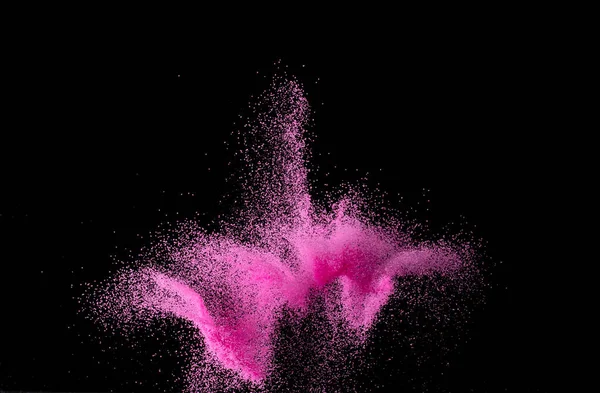 Roze Zand Vliegende Explosie Deeltjes Dot Graan Golf Exploderen Een — Stockfoto