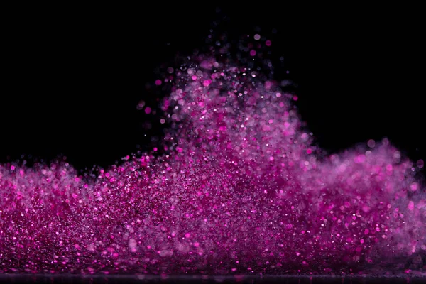 Explosion Metallic Pink Glitter Sparkle Choky Glitter Powder Spark Blink — Stock Photo, Image