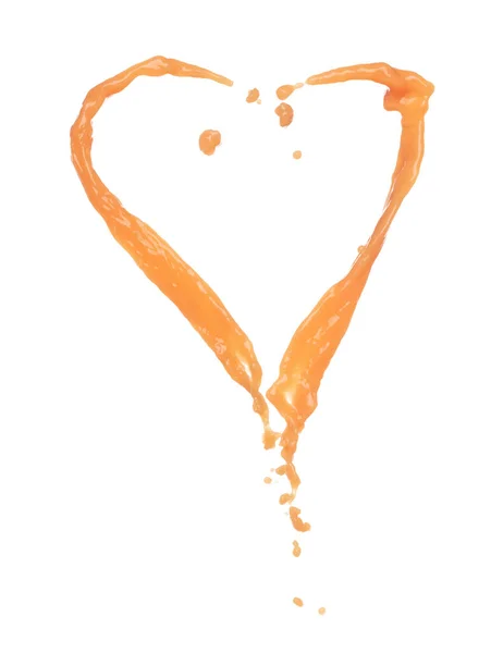 Pomerančová Šťáva Stéká Dolů Řadě Tvarů Oranžová Šťavnatá Třepetající Exploze — Stock fotografie