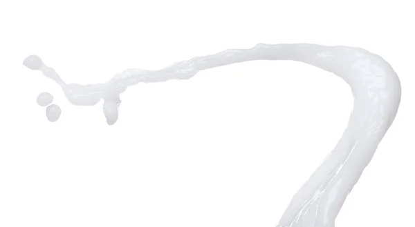 Sütlü Yoğurt Beyaz Damlası Sinek Şeklinde Süt Losyonu Havada Yüzer — Stok fotoğraf