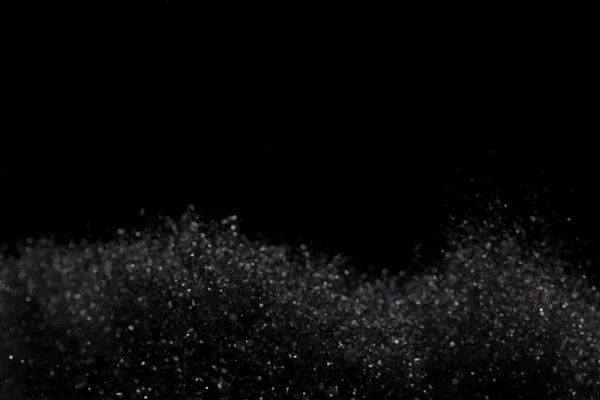Explosion Paillettes Noires Métalliques Scintillent Dark Glitter Poudre Étincelle Cligner — Photo