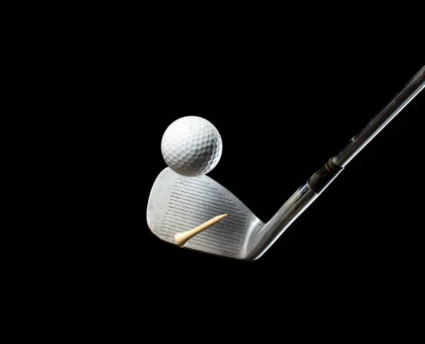 Club Golf Sable Coin Avec Nombreux Tee Balle Golf Sur — Photo