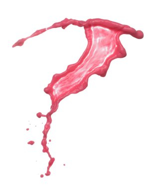 Kırmızı domatesli çilek suyu su şeklini ayarlar, kırmızı kan dalgası havaya düşer. Soyut bulut sineği, kırmızı şarap renkli sıçrama. Beyaz arkaplan izole edilmiş yüksek hızlı deklanşör, dondurucu hareket