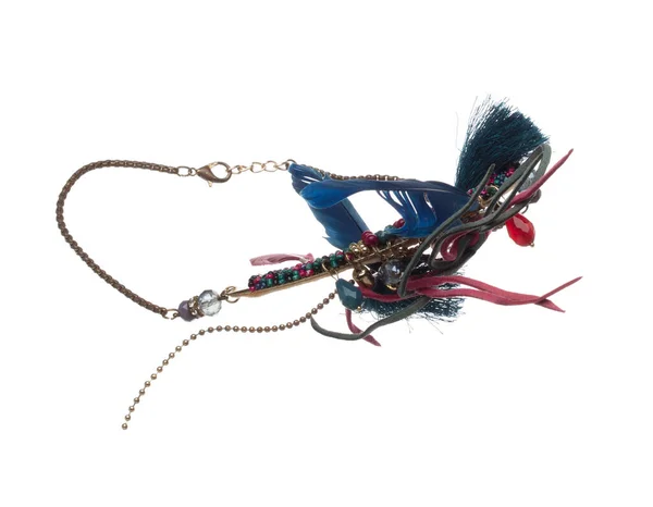 Précieux Collier Style Perle Bijou Voler Dans Air Collier Perles — Photo