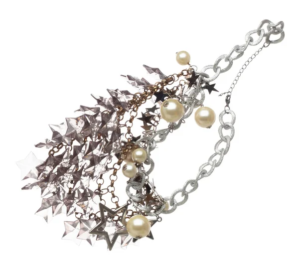 Kristallschmuck Perlen Stil Halskette Fliegen Der Luft Kristallschmuck Perlenkette Als — Stockfoto