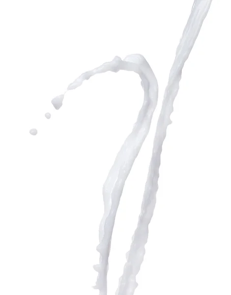 Mjölk Yoghurt Vitt Vatten Droppe Form Bildar Flyga Stänk Milk — Stockfoto