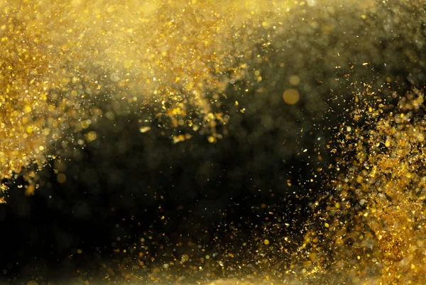 Esplosione Scintillio Metallico Oro Scintillio Golden Scintillio Scintillio Polvere Glitter — Foto Stock