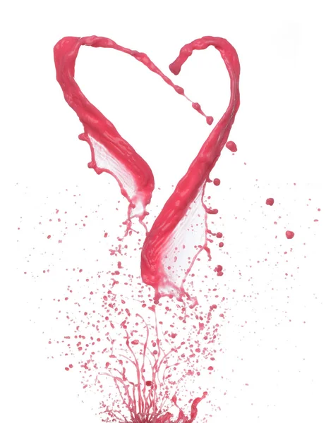 Червоний Томат Полуничний Сік Розсіюється Краплями Червона Кров Яна Хвиля — стокове фото