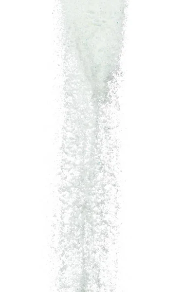 Deterjan Tozu Havada Uçuşuyor Kase Kapağından Deterjan Tozu Dökülüyor Deterjan — Stok fotoğraf
