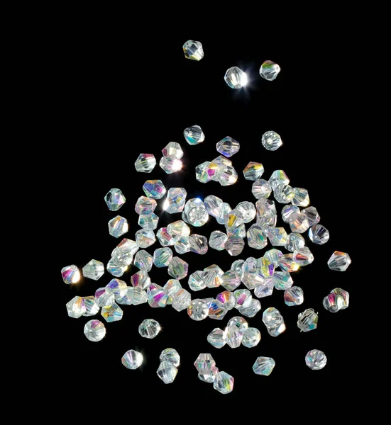 Flying Diamante Bolas Cristal Brillo Gemas Preciosas Piedra Diamante Chispa — Foto de Stock
