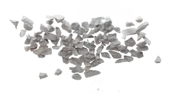 Rock Gravel Fly Explosion Fall Gray Stone Pebbles Rock Explode — Stock Photo, Image
