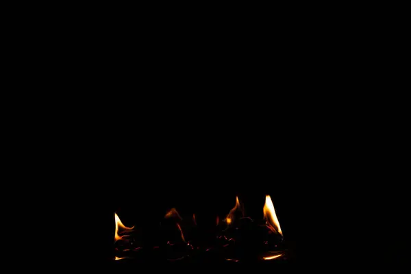 Feuerflammen Flamme Lodern Auf Schwarzem Hintergrund Isoliert Feuerflammen Auf Papier — Stockfoto