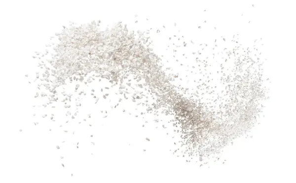 Perliet Rots Vliegende Explosie Perliet Witte Steen Vallen Abstracte Tuin — Stockfoto
