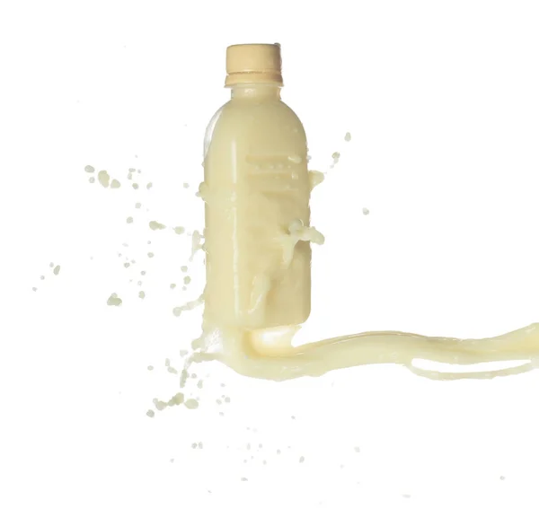 Tofu Soybean Soymilk Pour Fall Bottle Container Soybean Milk Cosmetic — Stock Photo, Image