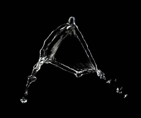 Shape Form Throw Water Splashes Line Water Air Stop Motion — Stock Photo, Image