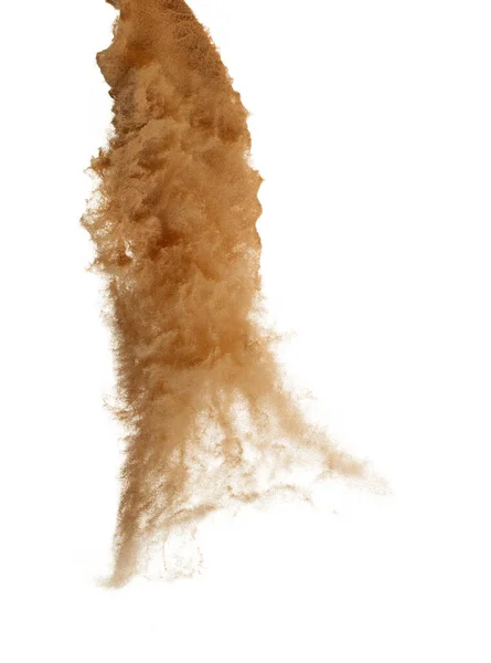 Sand Storm Desert Wind Blow Spin Golden Yellow Sand Tornado — Stock Photo, Image
