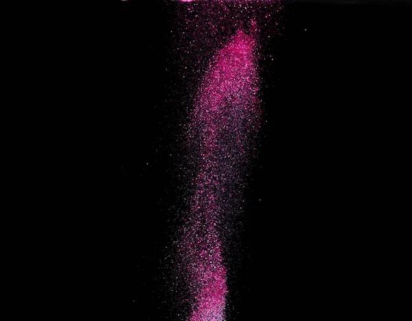 Explosionsartiger Metallischer Pinkfarbener Glitzer Funkelt Choky Glitter Pulverfunken Blinzeln Verschwommene — Stockfoto