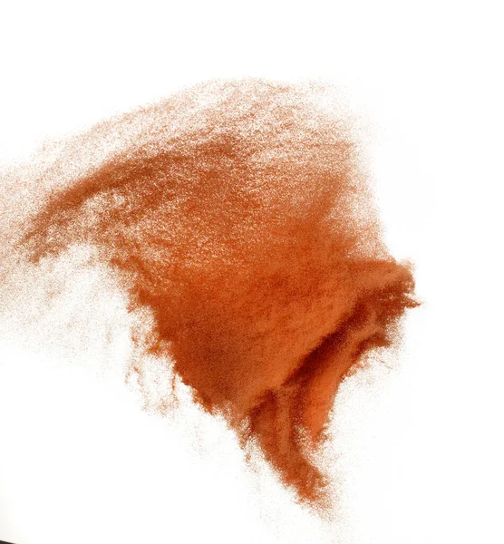 Orange Sand Storm Öken Med Vind Blåser Snurra Runt Brick — Stockfoto