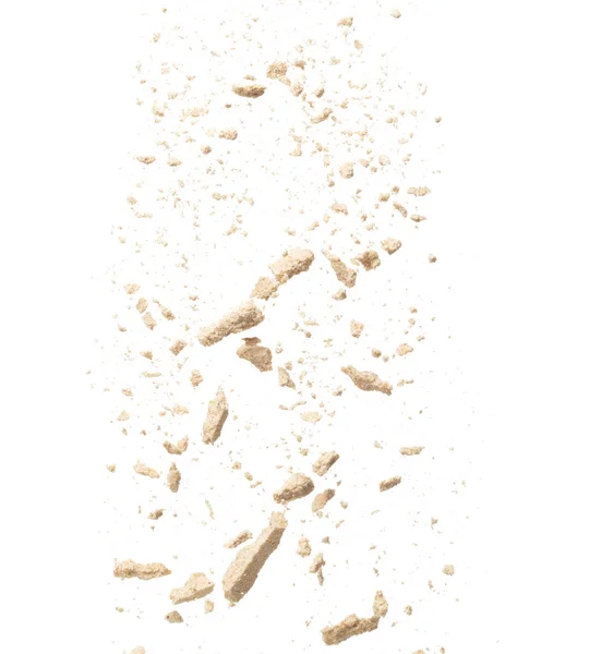 Seasoning Powder Explosion Flying Beige Brown Seasoning Powder Wave Floating — Stockfoto