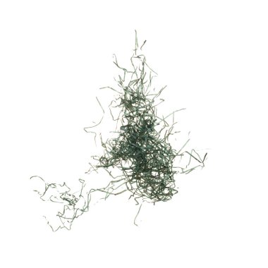 Yeşil Konfeti çöp kağıdı havaya sıçrıyor. Dark Confetti kağıt patlamasını uçuruyor, soyut bulut sineği. Birçok Parti simleri birçok grupta dağılır. Beyaz arkaplan izole