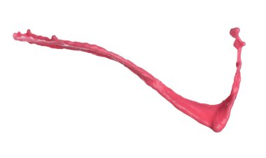 Kırmızı domatesli çilek suyu su şeklini ayarlar, kırmızı kan dalgası havaya düşer. Soyut bulut sineği, kırmızı şarap renkli sıçrama. Beyaz arkaplan izole edilmiş yüksek hızlı deklanşör, dondurucu hareket