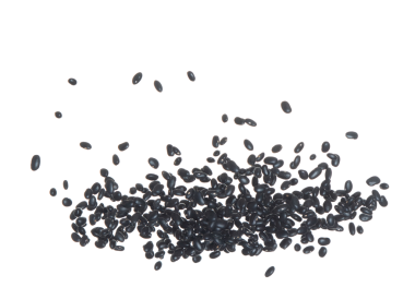 Kara fasulye patlaması, kara fasulye soyut bulut sineğini patlattı. Havaya bezelye tohumu sıçraması, yiyecek nesnesi tasarımı. Seçici odak dondurma görüntüsü beyaz arkaplan izole