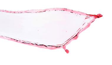 Havadaki sıçramadan kaynaklanan kırmızı meyve suyu. Gökyüzünden su kırmızı domates dökülüyor ve saf doğal olarak arıtılıyor. Su sıçratma akışının şarap şekli beyaz arkaplan üzerinde kutlanır izole