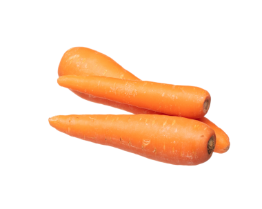 Üç havuç taze, tam boy havada uçuyor. Havuçta Beta Carotene turuncu rengi iyi sağlıktır. Köklü havucun doğal ham yüzeyi. Beyaz arkaplan izole, yüksek hızlı deklanşör