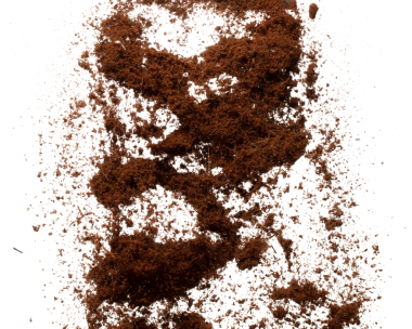 Coconut peel husk flying explosion, coconut chopped fine small S size fall down as dust. Coconut powder peel fertilizer splash throwing in Air. White background Isolated high speed shutter, freeze