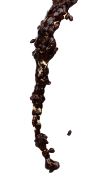 Coffee drink water mix bean seed fall pouring down form line of espresso black coffee splashes drop roasted coffee bean attack fluttering in air, stop motion freeze. Splash water drink seed texture