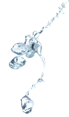 Ice Cubes explosion flying, crystal clear ice wave floating, fall down in air. Ice Brick block cube is frozen water healthy thirsty. White background Isolated high speed shutter, freeze stop motion