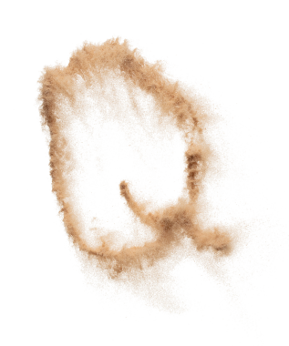 Q İngiliz alfabesi, Q İngiliz alfabesi dağılmış, Sand Explosion alfabesinden yapılmıştır. Havada uçan kum parçacığı nesnesi kavramı. Beyaz arkaplan izole edilmiş fırlatma ögesi nesnesi