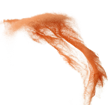 Kum fırtınası çölü. Rüzgâr esintisi etrafında dönüyor. Şiddetli rüzgarlı tuğla kırmızı kum fırtınası. Etrafında ince kum çemberi, beyaz arkaplan izole edilmiş atık parçacık element nesnesi