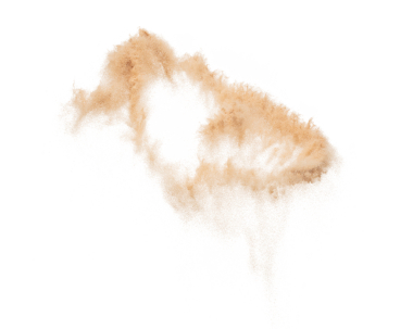 Kum Fırtınası Çölü 'nü çevreleyin. Rüzgâr esintisi etrafında dönüyor. Altın sarısı, sert rüzgarlı bir kum fırtınası. Etrafında ince kum çemberi, beyaz arkaplan izole edilmiş atık parçacık element nesnesi