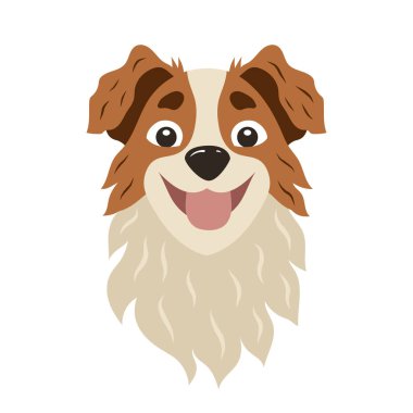 Köpeğin yüzü düz bir şekilde çizilir. Tarz sahibi bir karakter. Elbise ya da çanta basmak için uygun.