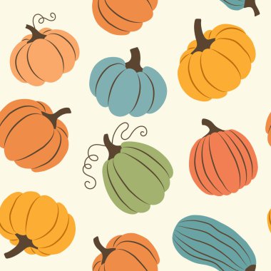 Cadılar Bayramı Balkabağı seamless modeli.