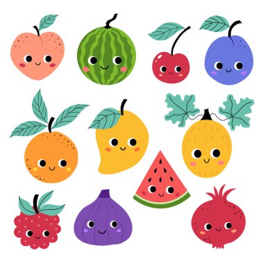 Çıkartmalar, baskılar ve afişler için yazlık meyve ve böğürtlen..