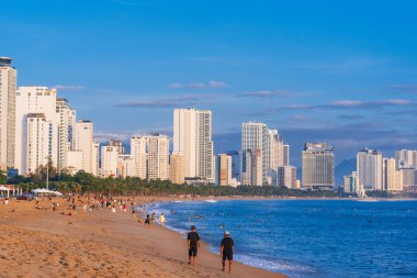 Genel manzara Nha Trang plajı. Nha Trang, Vietnam - 14 Kasım 2024