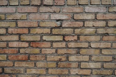 Antika tuğla duvar arka planı, kırmızı tuğla duvarlı yüzey. Kırmızı tuğla duvarın desenli arka planı.