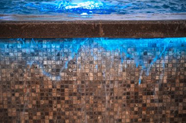 Mozaik çini deseni renk sarı, mavi, altın ve ilgili.