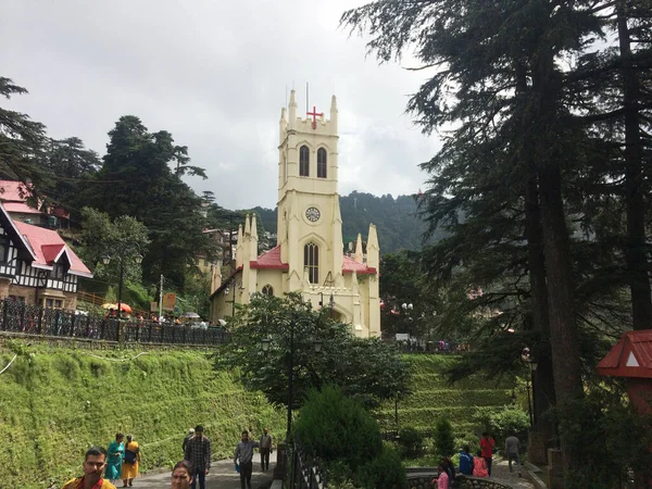 Shimla Church Ridge Mall Road Himachal Pradesh India — Stockfoto