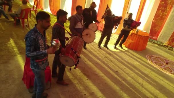 Traditional Indian Music Band Marrige Himachal Pradesh — Video Stock