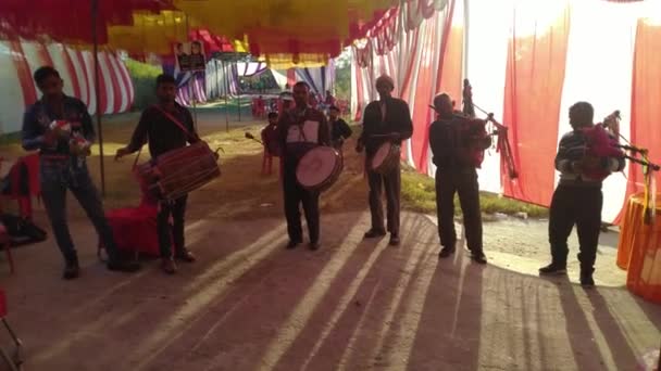 Traditional Indian Music Band Marrige Himachal Pradesh — Stock video