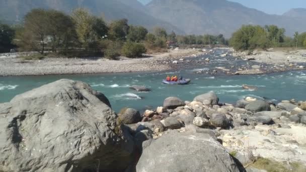 River Side View Beas Manali Himacal Pradesh India — Stok video