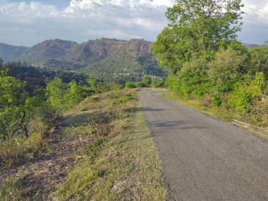 Palampur yakınlarındaki bir tepenin manzara görüntüsü Himachal Pradesh Hindistan 09