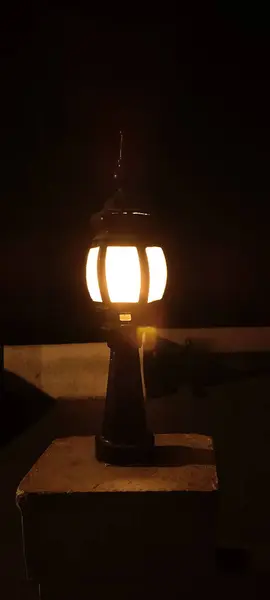 Gece yarısı bahçesiyle birlikte duvardan gece lambası Shimla himachal pradesh Hindistan 04